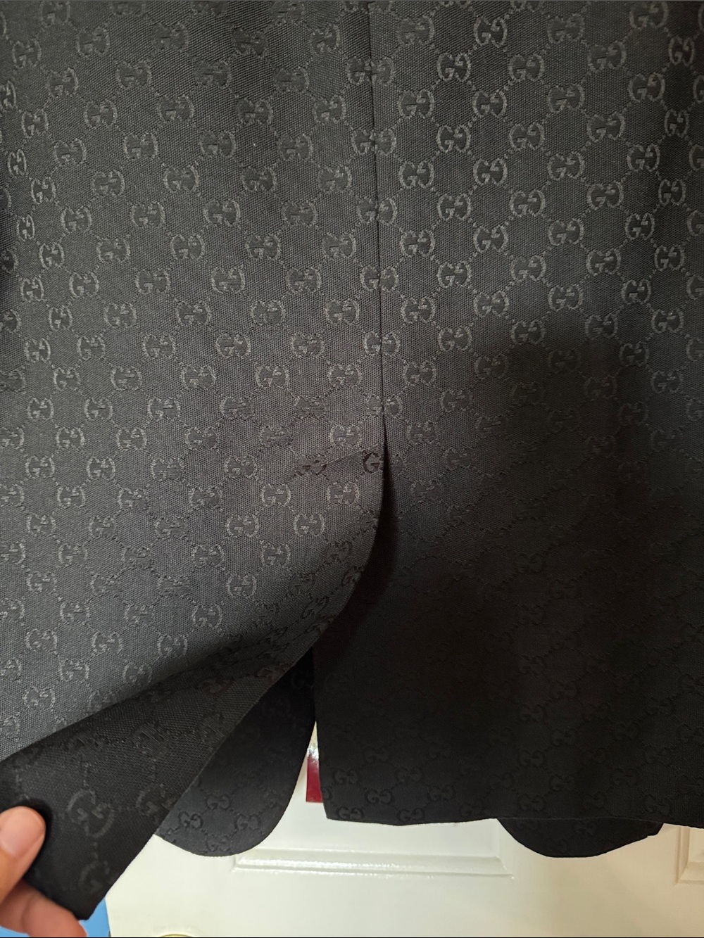 Gucci Black Tonal Monogram Men's Blazer - Picture 10 of 14